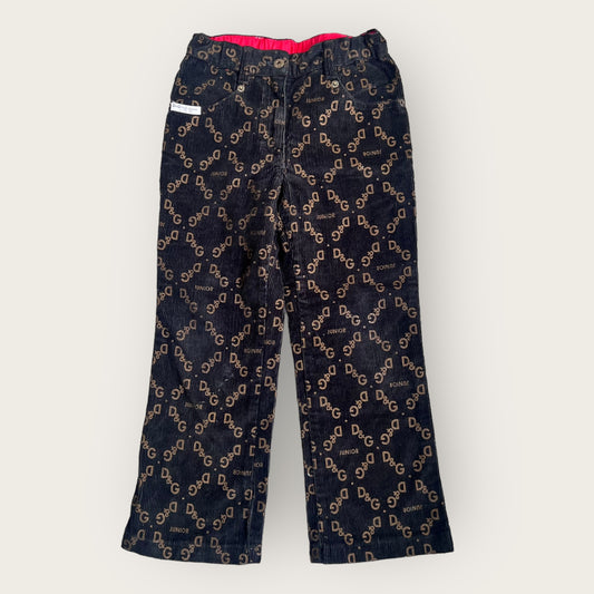 Black Monogram Dolce & Gabbana Corduroy Trousers